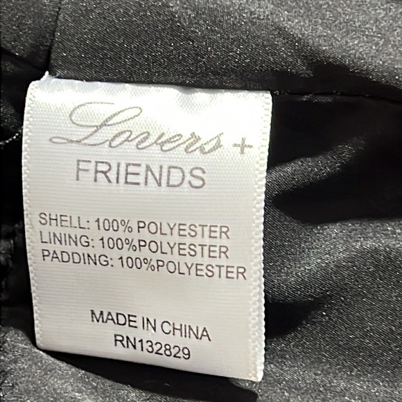 LOVERS + FRIENDS || 🔥HOST PICK🔥Silver & Black Metallic Puffer Jacket. Sz. XL - Picture 15 of 17